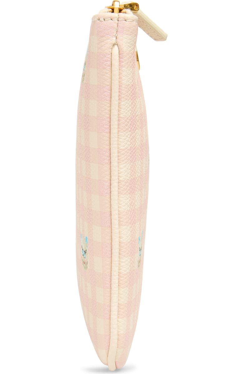 Valentino Garavani Medium VLOGO Signature Flat Leather Pouch Clutch, Alternate, color, Ivory/ Multi