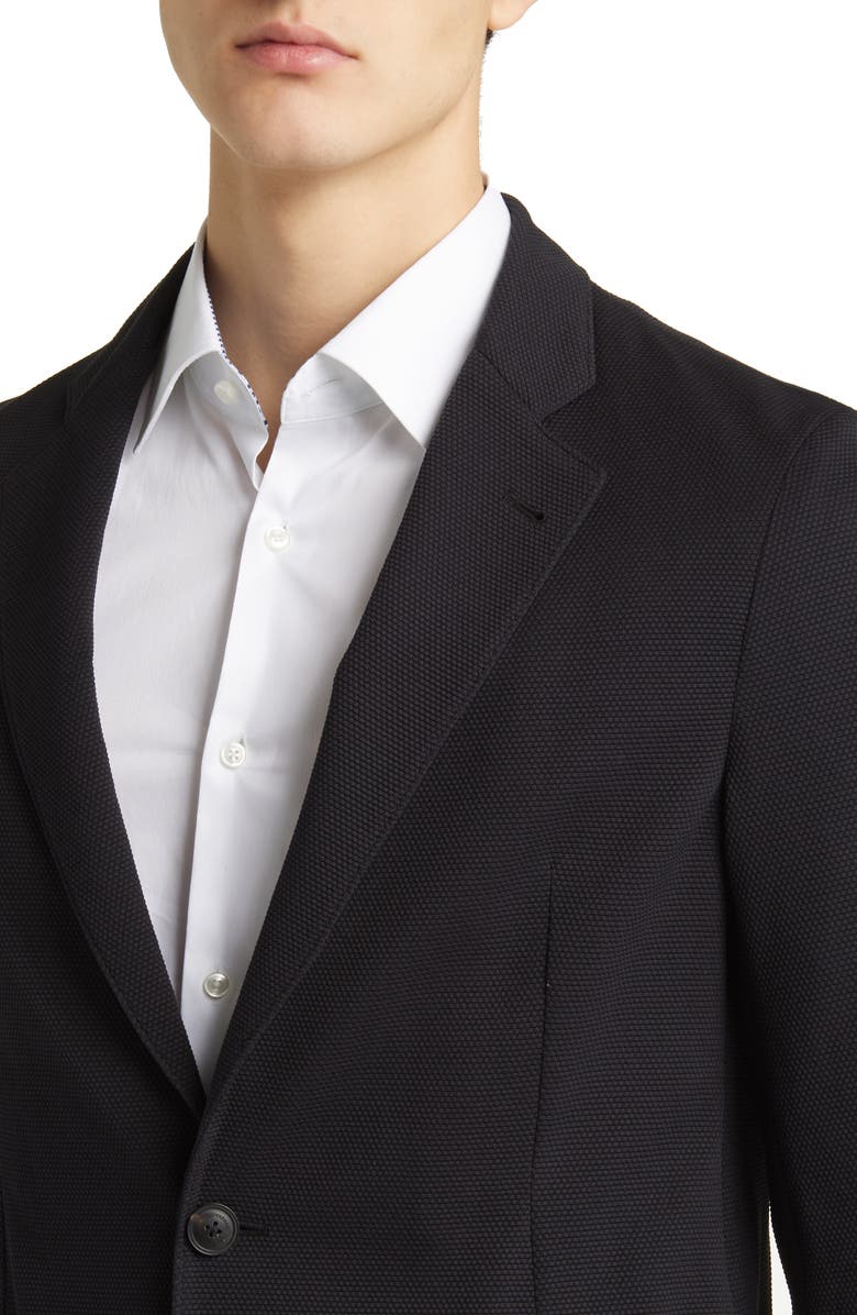 Emporio Armani Rice Stitch Sport Coat, Alternate, color, Solid Black