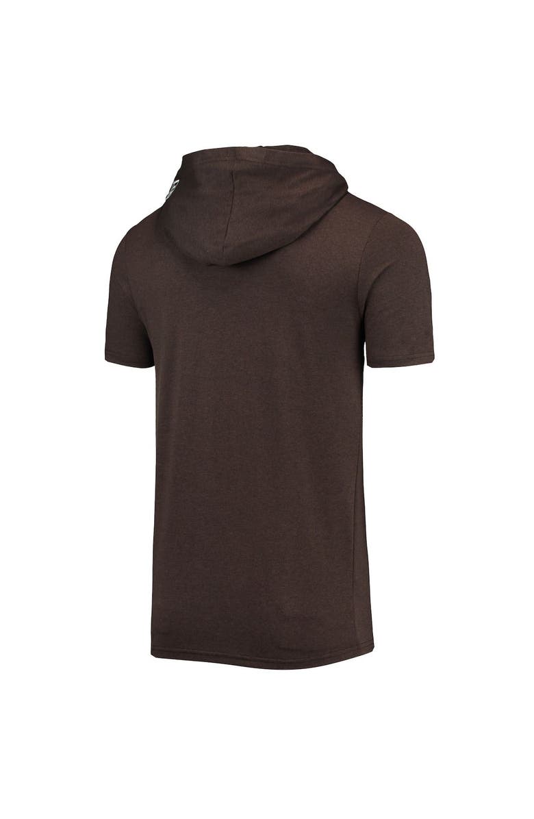 New Era Men's New Era Heathered Brown Cleveland Browns Team Brushed Hoodie T-Shirt, Alternate, color, Brown