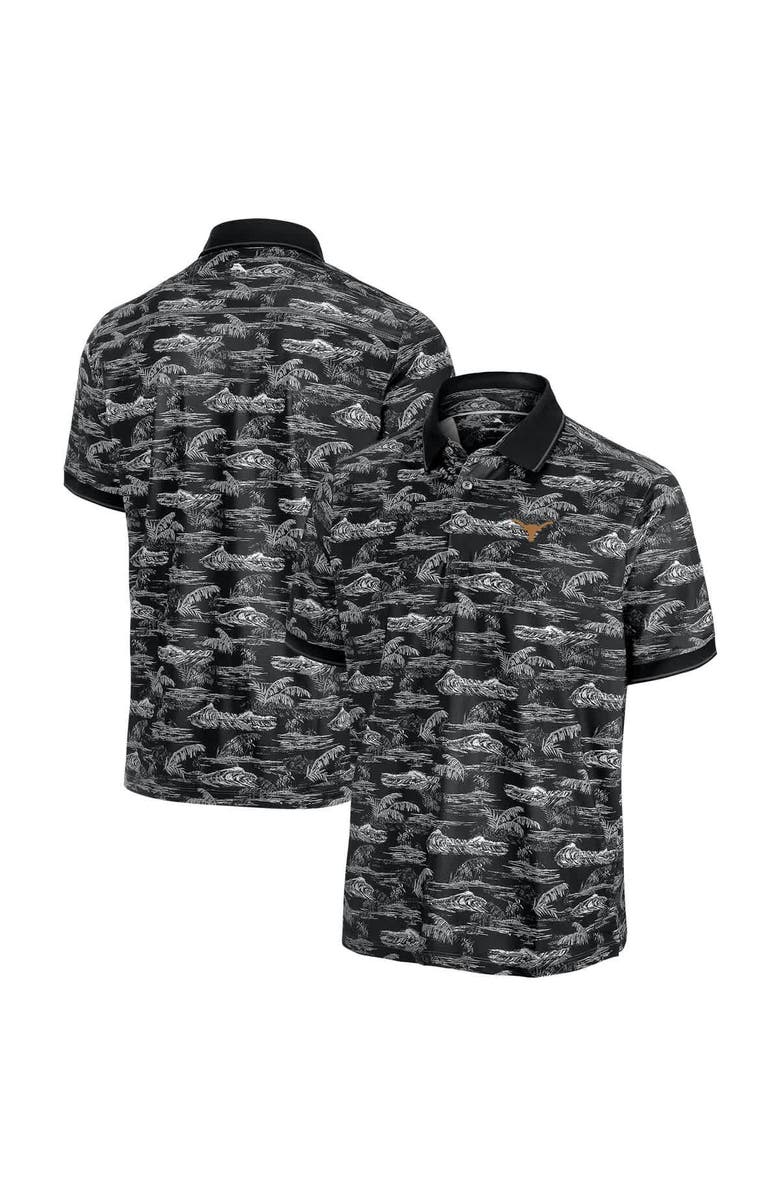 Tommy Bahama Men's Tommy Bahama Black Texas Longhorns Sport Bay View IslandZone Polo, Main, color, Black