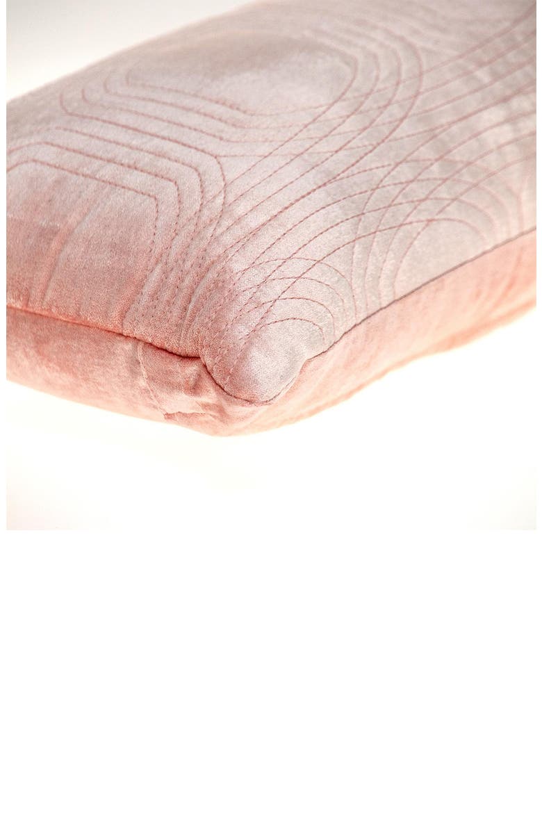 Iphis Topstitched Throw Pillow, Alternate, color, PINK
