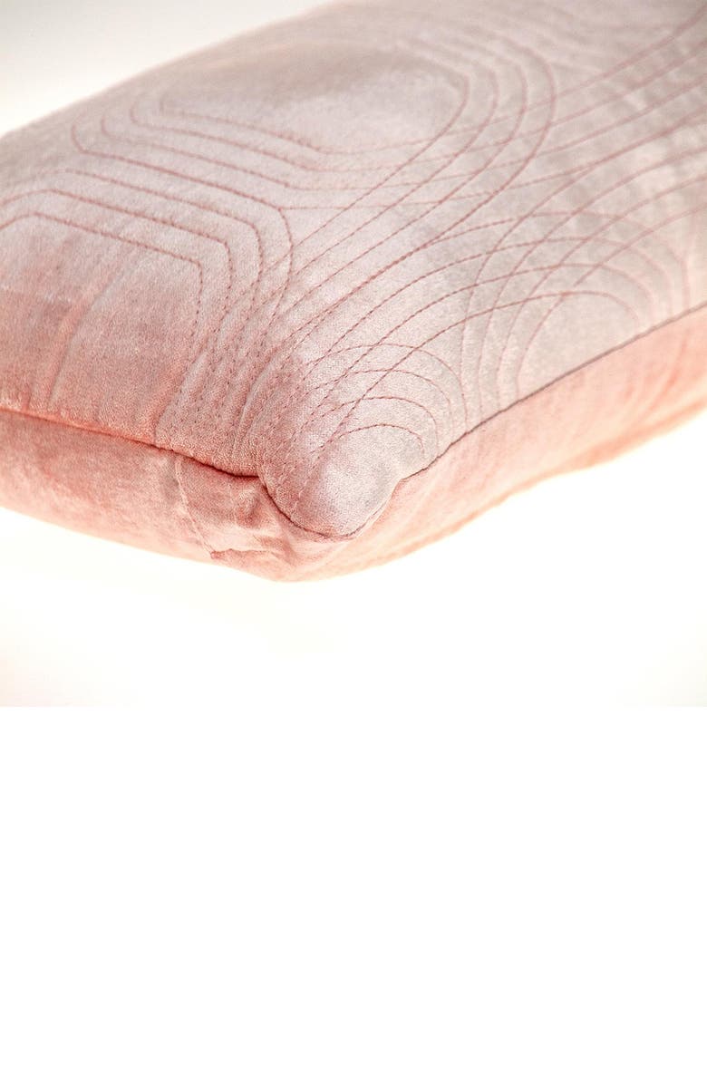 PARKLAND COLLECTION Iphis Topstitched Throw Pillow, Alternate, color, Pink