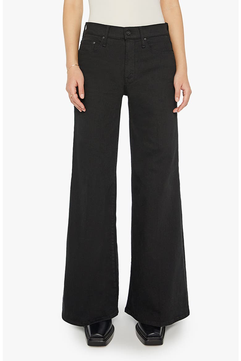 Lil' Twister Sneak High Waist Flared Wide Leg Jeans, Main, color, PITCH