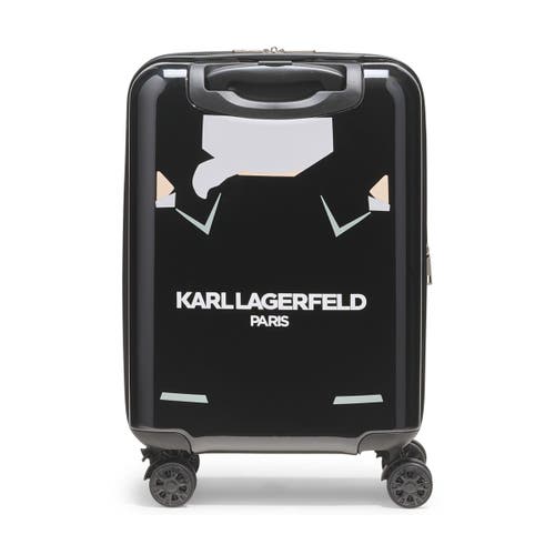 Karl Lagerfeld Karl In A Box 21" Carry On Upright In Black