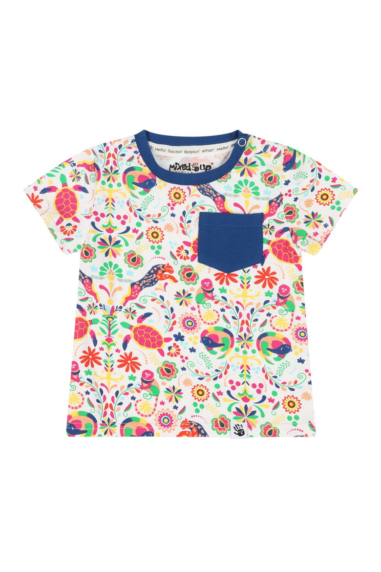 Suave Baby Tee and Bloomer Shorts Set, Alternate, color, Animal Arabesque