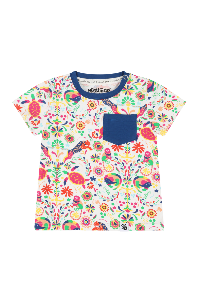 Mixed Up Clothing Suave Baby Tee and Bloomer Shorts Set, Alternate, color, Animal Arabesque