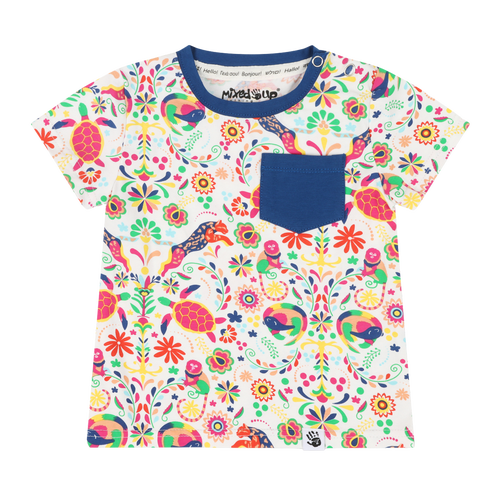 Mixed Up Clothing Suave Baby Tee And Bloomer Shorts Set In Animal Arabesque