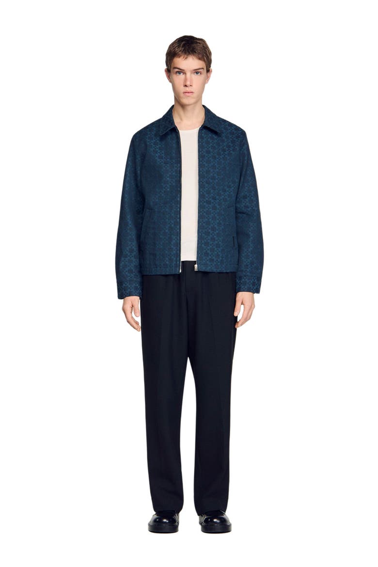 Square Cross denim jacket, Alternate, color, Navy blue
