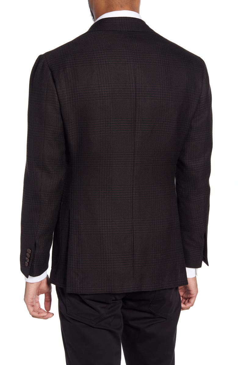 Ring Jacket Balloon Trim Fit Plaid Wool Sport Coat, Alternate, color,