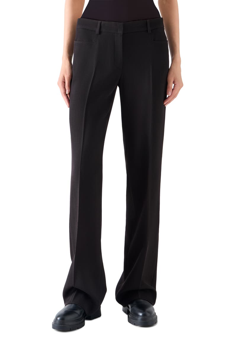 Mikka Virgin Wool Tricotine Pants, Main, color, BLACK