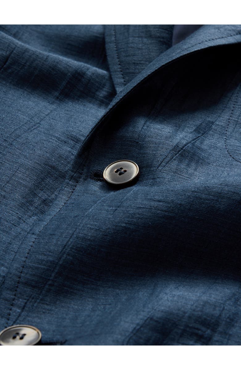 John Varvatos Allen Slim Fit Linen Blend Blazer, Alternate, color, Lake Blue