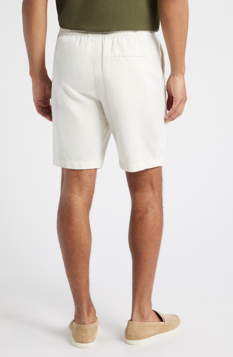 Rails Archer Flat Front Cotton & Linen Shorts, Alternate, color, Ecru