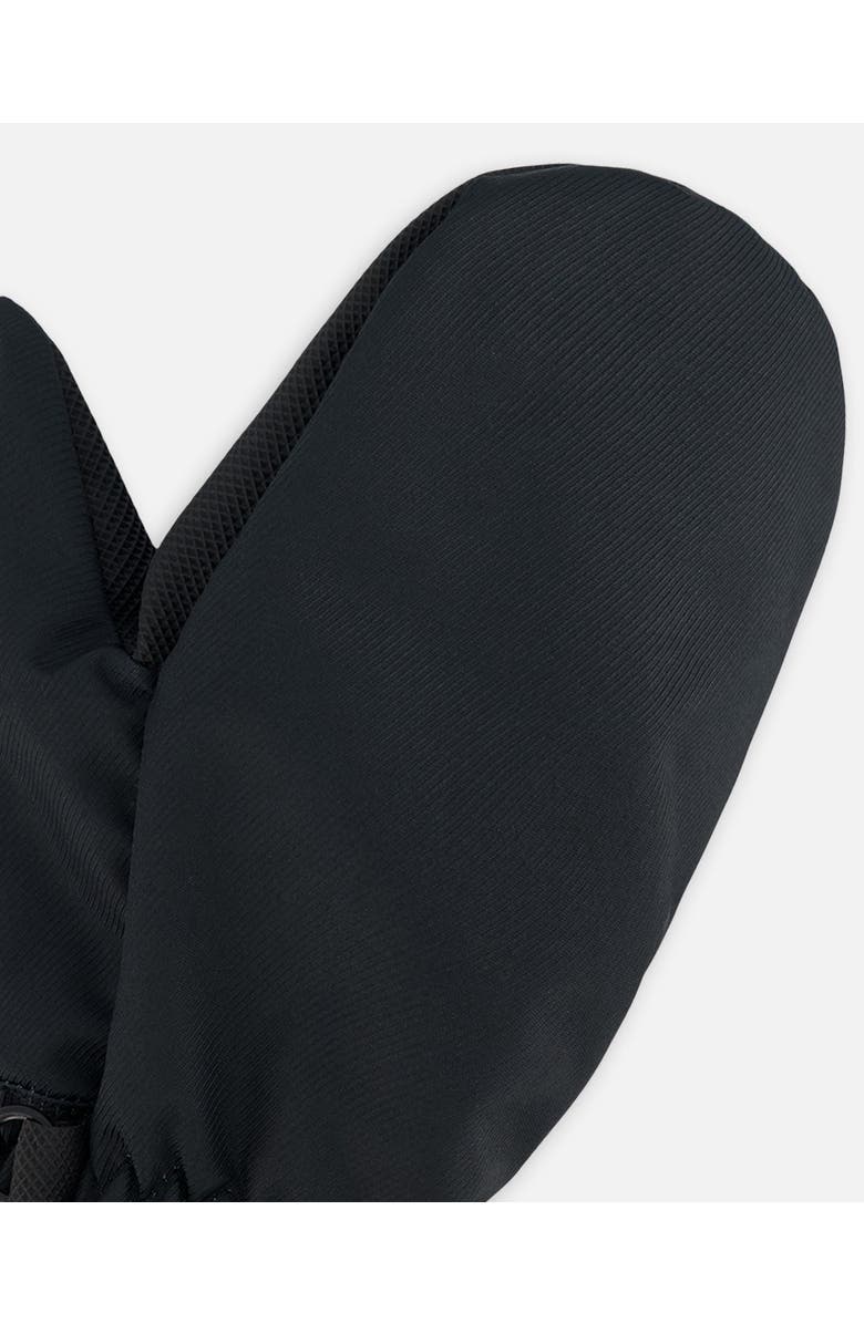 Deux par Deux Little Kids Unisex Mid-Season Mittens Black, Alternate, color, 