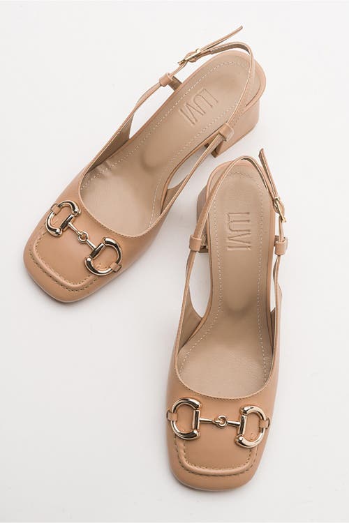 Prologue Shoes Karol Block Heel Pump In Sand