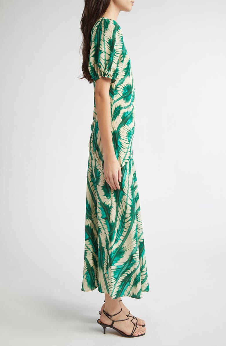 Ulla Johnson Ines Puff Sleeve Silk Maxi Dress, Alternate, color, 