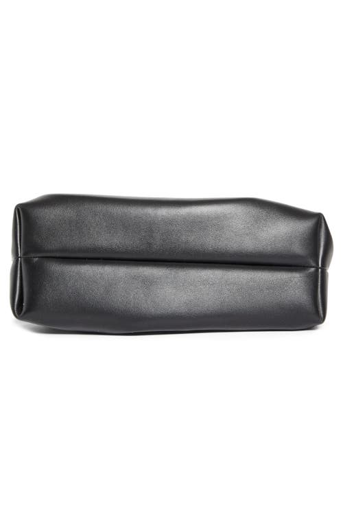 Shop Ferragamo Medium Gancio Piercing Soft Leather Shoulder Bag In Nero