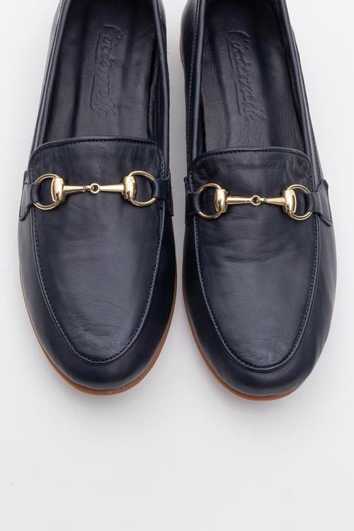Forever & Always Shoes Rory Leather Bit Loafer In Dark Blue Leather