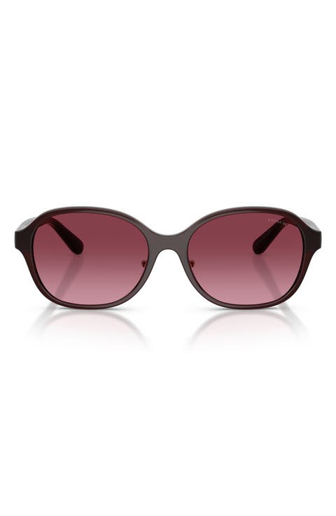 56mm Gradient Round Sunglasses