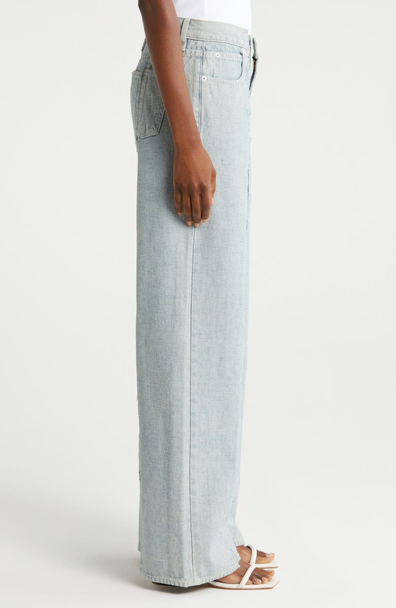 SLVRLAKE Mica Paneled Low Rise Wide Leg Jeans, Alternate, color,