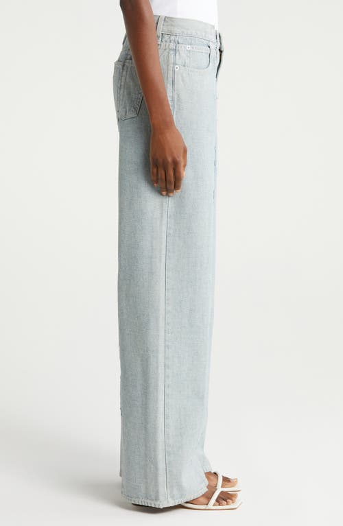 Slvrlake Mica Paneled High Waist Wide Leg Jeans In Ice Reverse