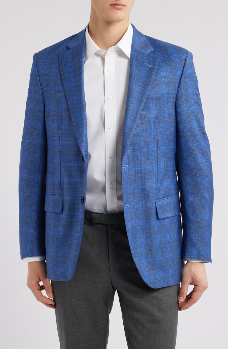 Peter Millar Flynn Classic Fit Plaid Wool Sport Coat, Main, color, 