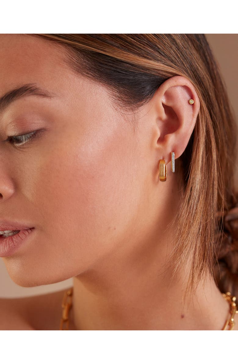 Monica Vinader Groove Huggie Earrings, Alternate, color, 
