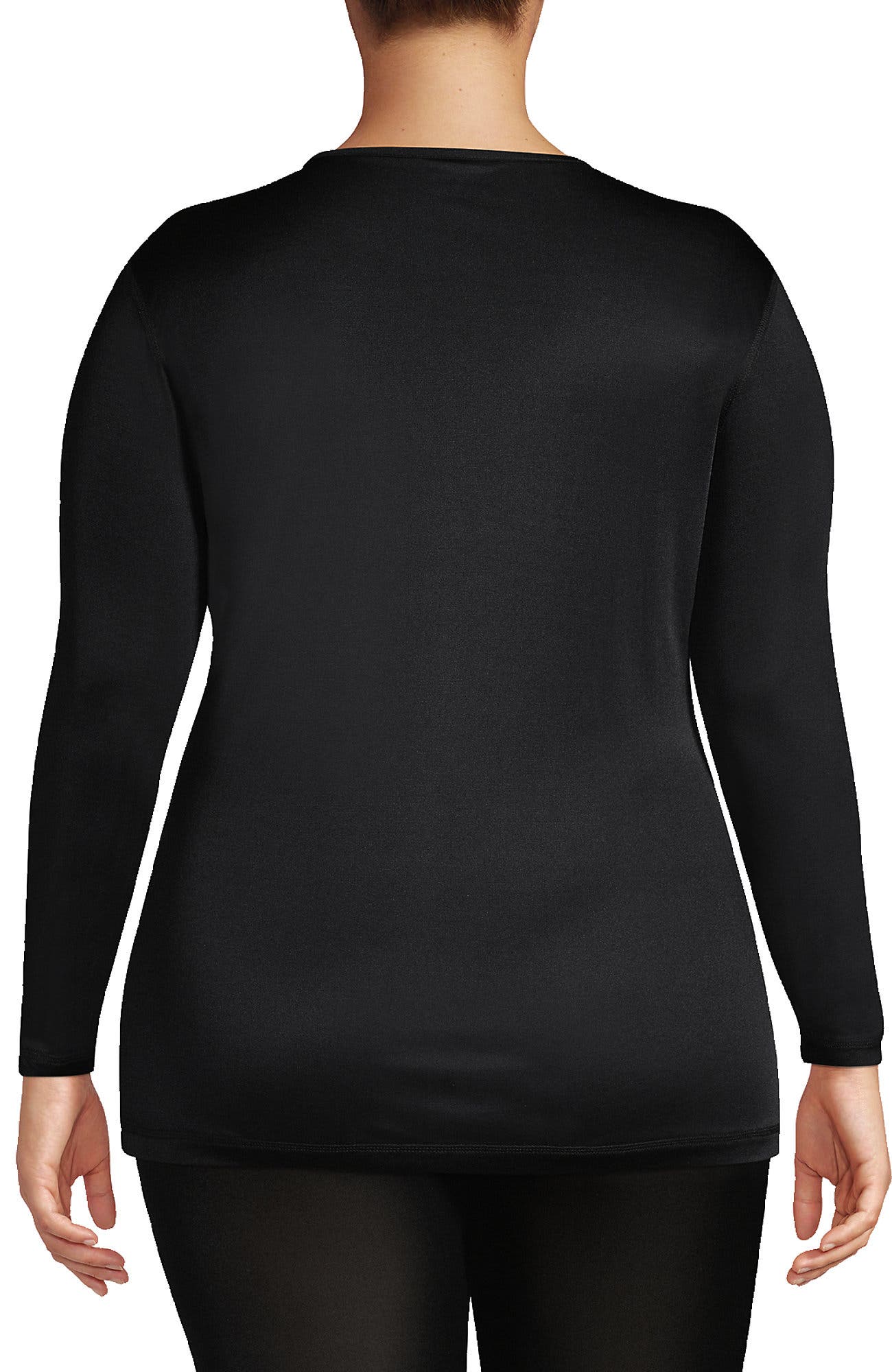 Silk Interlock Long Sleeve Crewneck Long Underwear Top - image 2