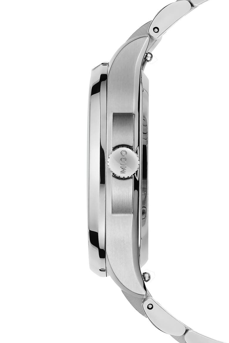 Multifort Square Automatic Bracelet Watch, 35mm, Alternate, color, GREY