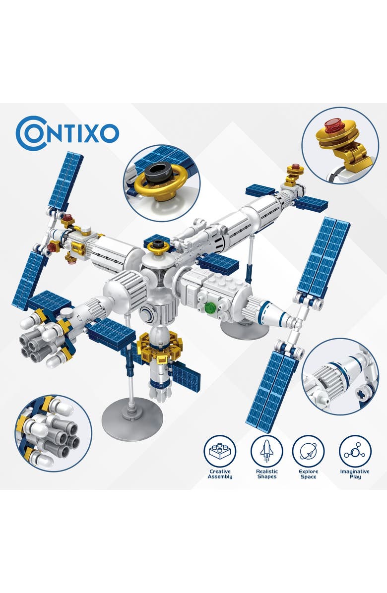 CONTIXO Aerospace Series Space Station Building Block Set, Alternate, color, White Space Station