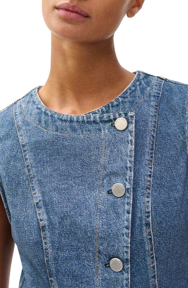 rag & bone Miramar Olivia Ponte Vest, Alternate, color, Washed Blue