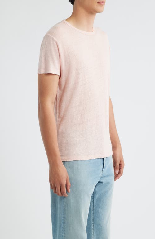 Alex Crane  Sun Regular Fit Linen Tee In Pink
