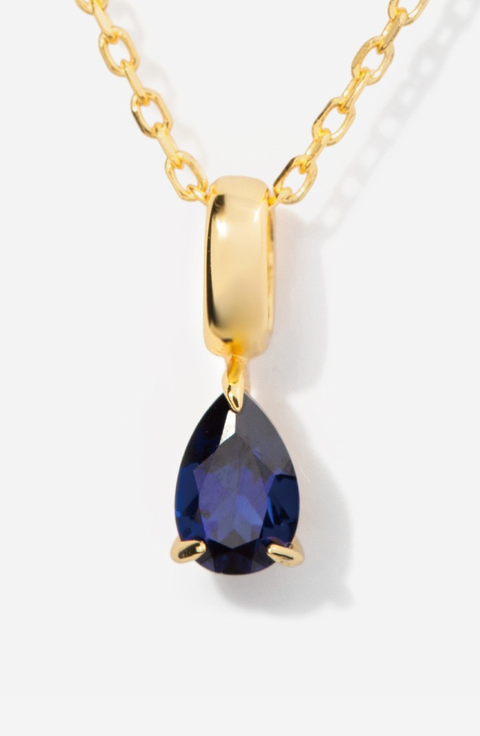 Birthstone Teardrop Necklace