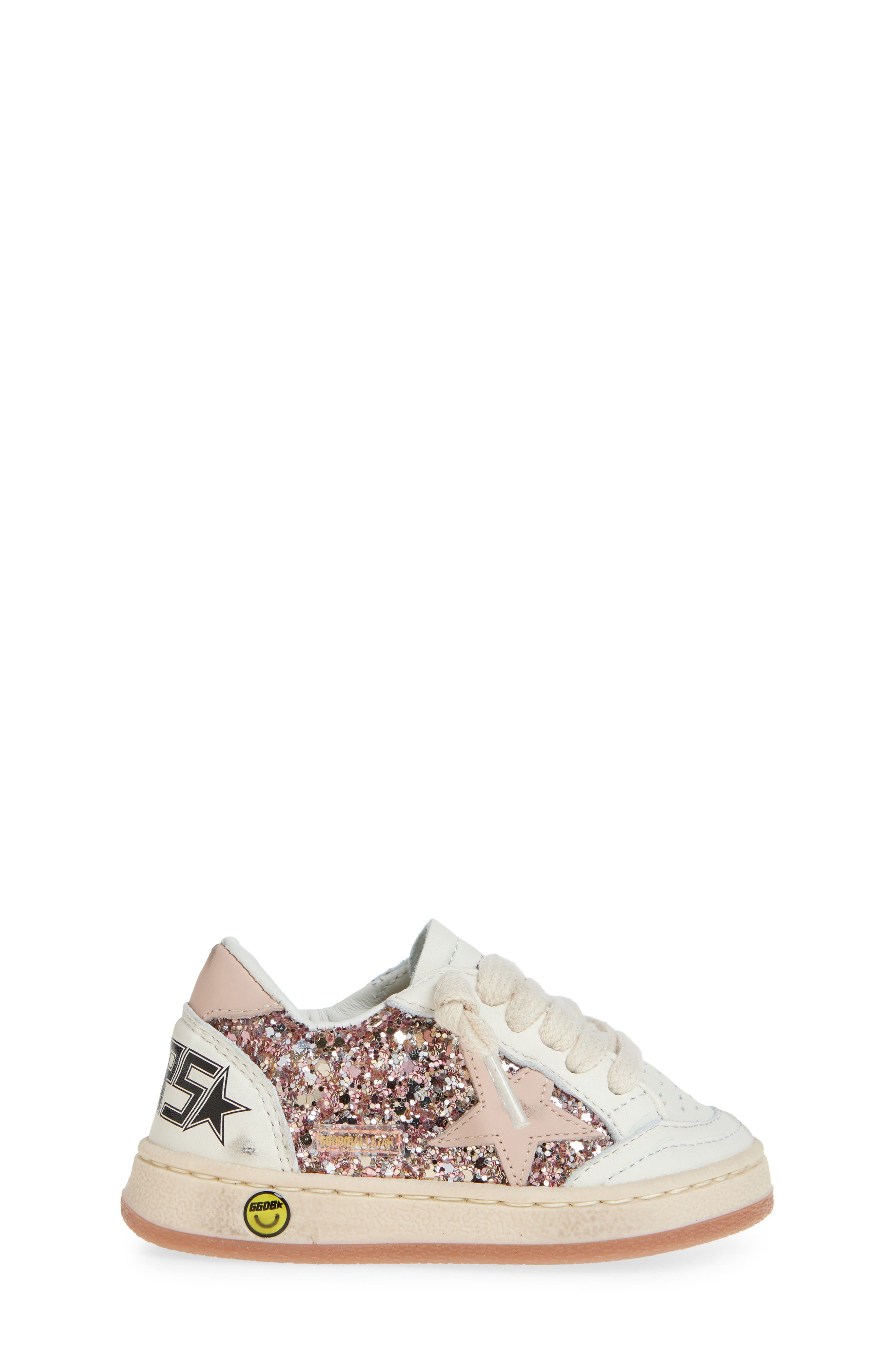 Golden Goose Kids' Ball Star Glitter Sneaker, Alternate, color, 