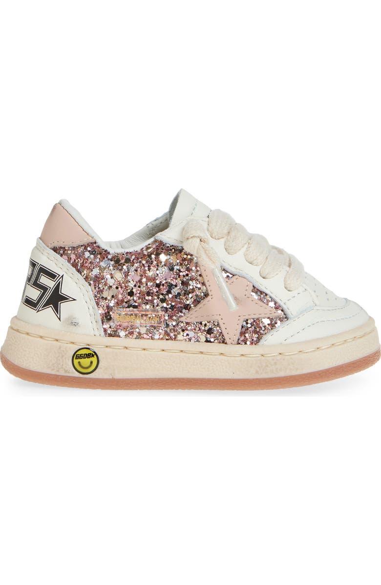 Golden Goose Kids' Ball Star Glitter Sneaker, Alternate, color,