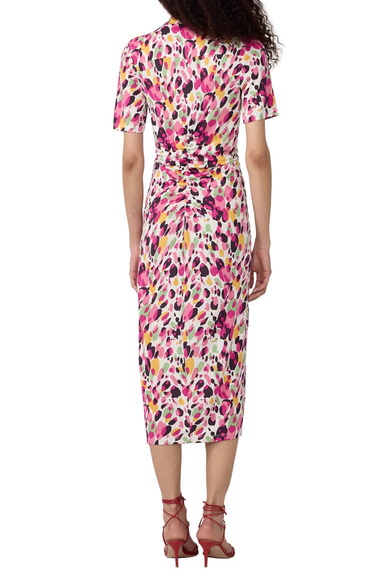 Zoey Short Sleeve Ruched Shirtdress, Alternate, color, SHERBET PONY MULTI