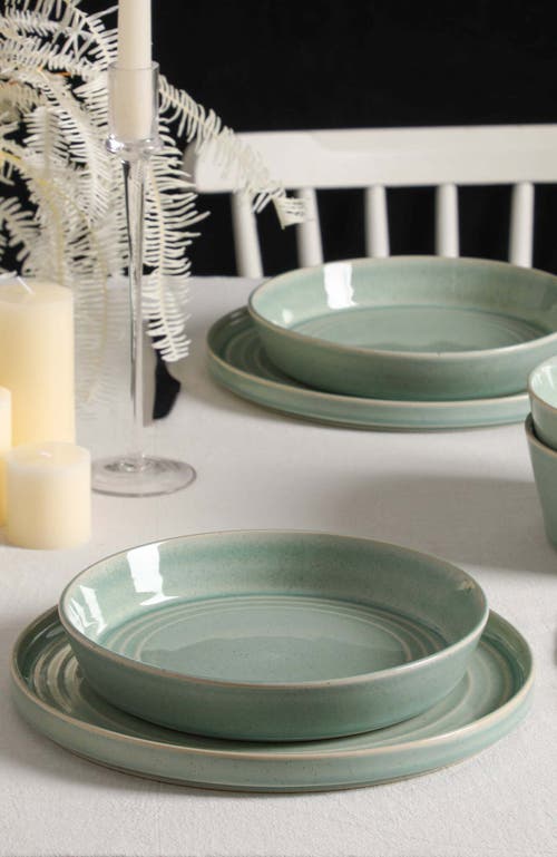 Stone Lain Claire 12-piece Dinnerware Set Stoneware In Green