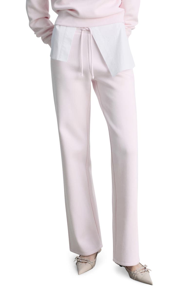 MANGO Wide Leg Cotton Blend Joggers, Main, color, 