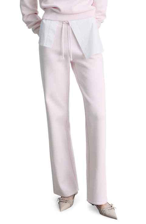 Wide Leg Cotton Blend Joggers