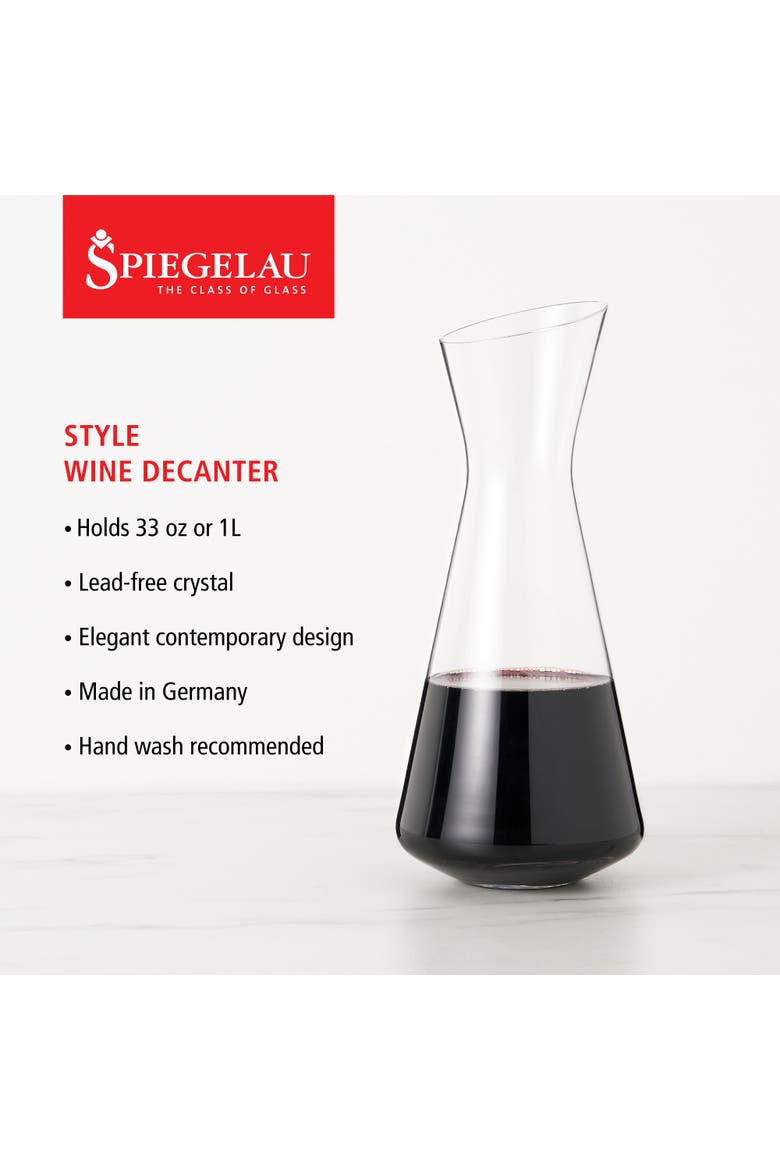 Style 1L Wine Decanter, Alternate, color, Clear