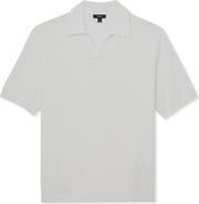 Reiss Sol Geo Open Stitch Knit Polo