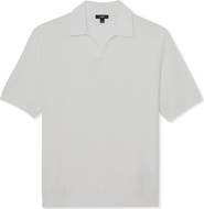 Reiss Sol Geo Open Stitch Knit Polo