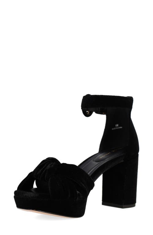 Pelle Moda Anesa Ankle Strap Platform Sandal In Black