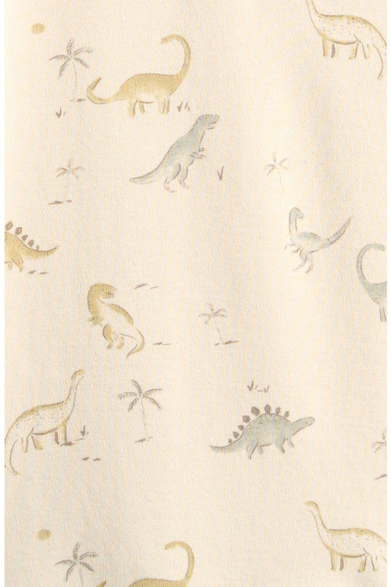 Dino Cotton Romper, Alternate, color, IVORY