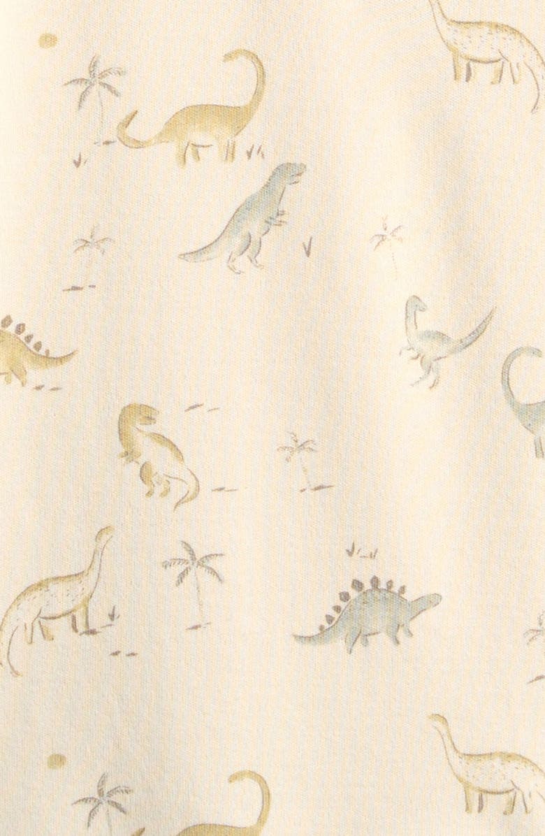 QUINCY MAE Dino Cotton Romper, Alternate, color, Ivory