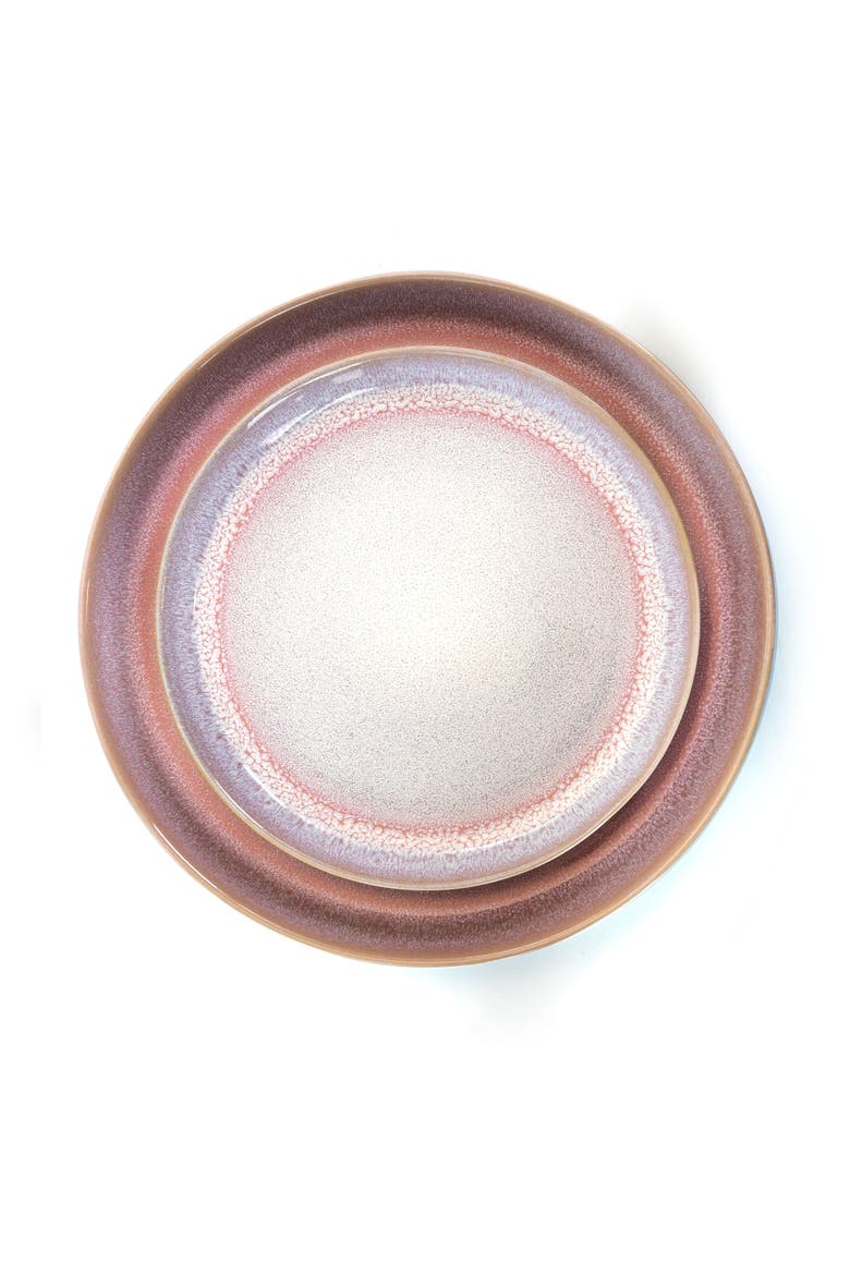 Mocha Muave 16 Piece Luxurious Stoneware Dinnerware, Alternate, color, Purple