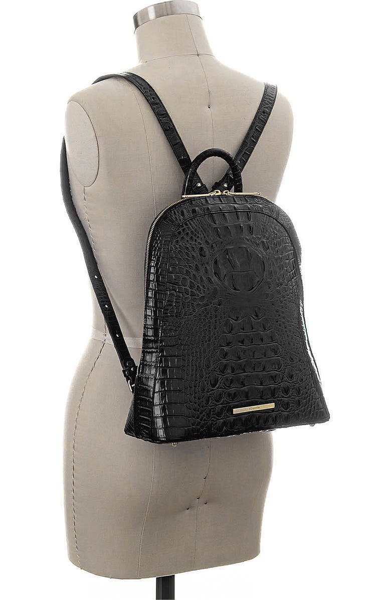Brahmin Large Rosemary Croc Embossed Leather Backpack, Alternate, color,