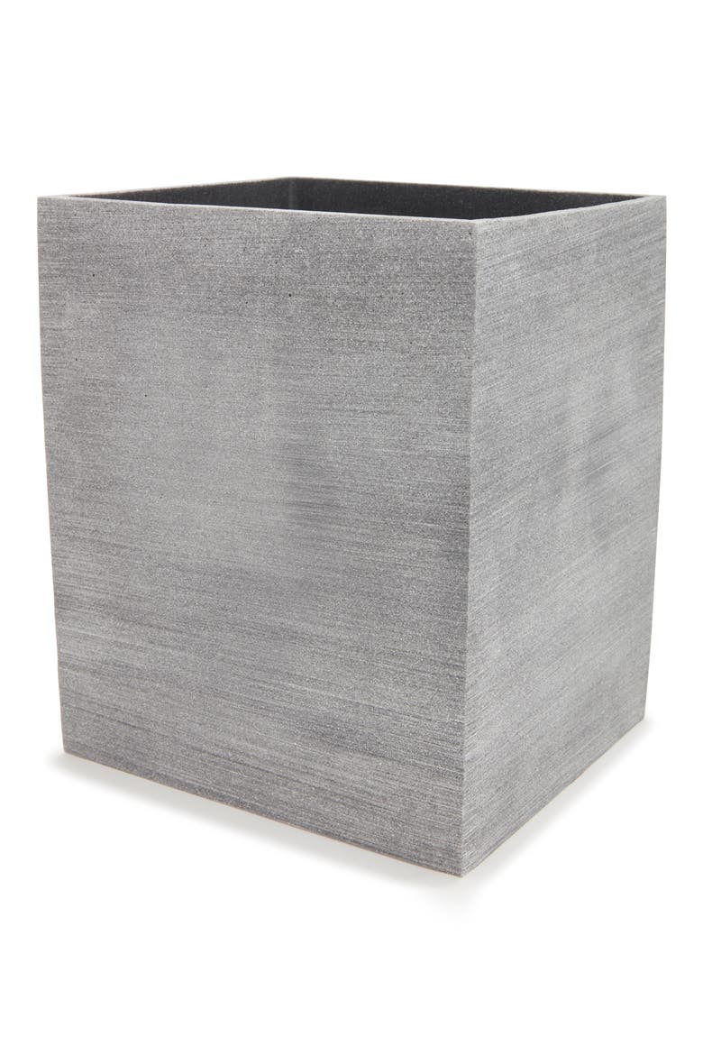 Faux Slate Wastebasket, Main, color, GREY