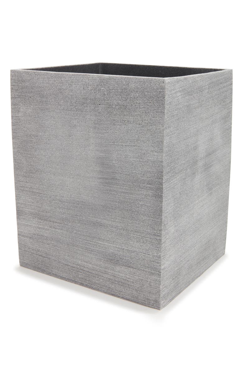Kassatex Faux Slate Wastebasket, Main, color, Grey