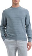 Bugatchi Textured Cotton & Silk Crewneck Sweater