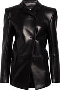 Khaite Rolo Double Breasted Lambskin Leather Jacket